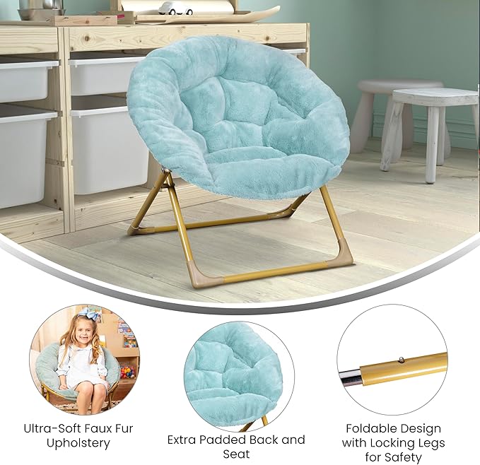Flash Furniture Gwen Kids Cozy Mini Folding Saucer Chair