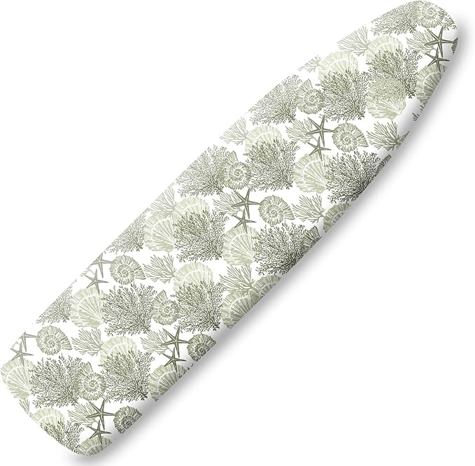 Extra Thick Ironing Board Cover and Pad, Coastal Summer Beach Coral Starfish