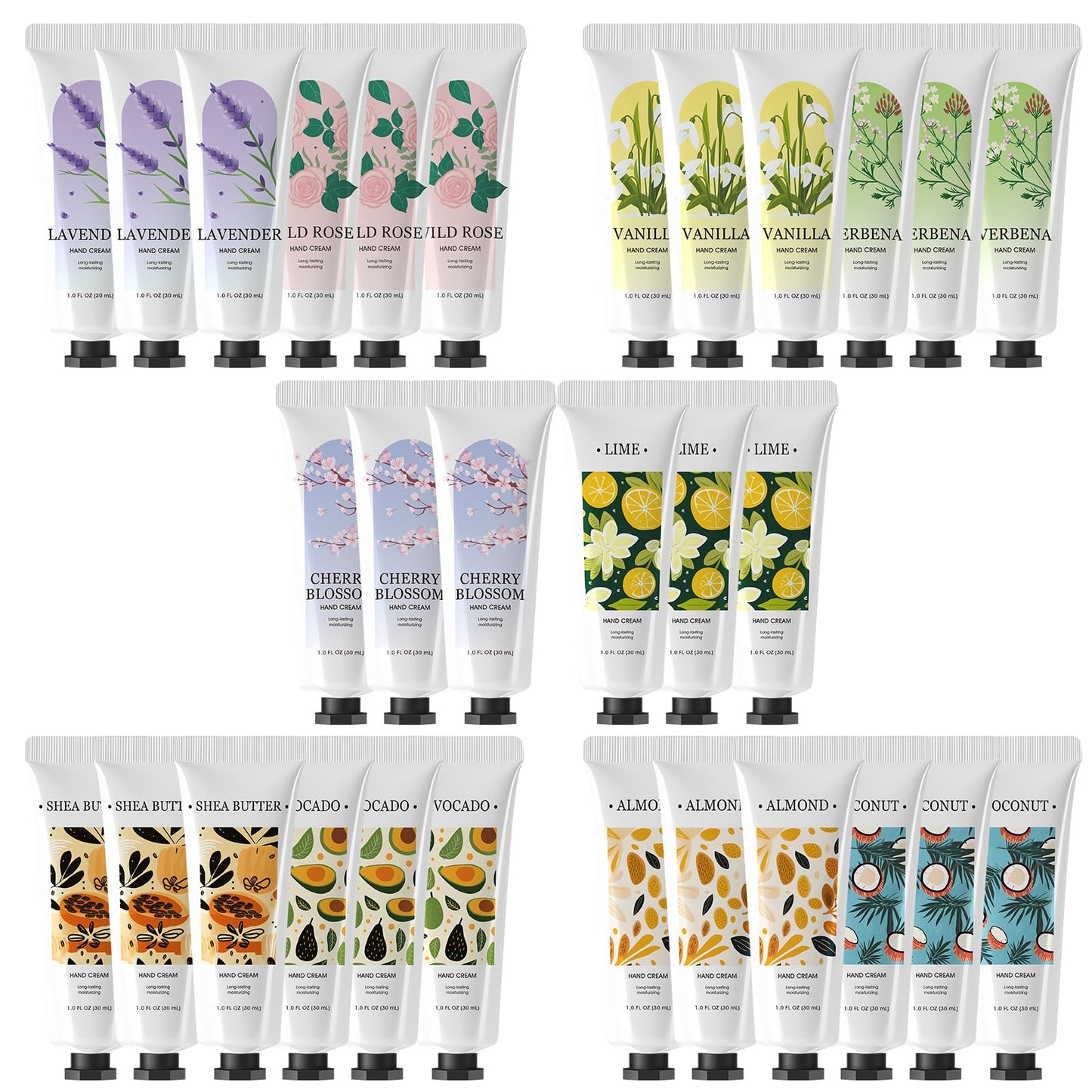 BODY & EARTH 30 Pack Hand Cream Lotion Bulk Mini Hand Lotion Hand Cream for Women Thanksgiving Gifts Christmas Gifts Stocking Stuffers and Bridesmaid Gifts