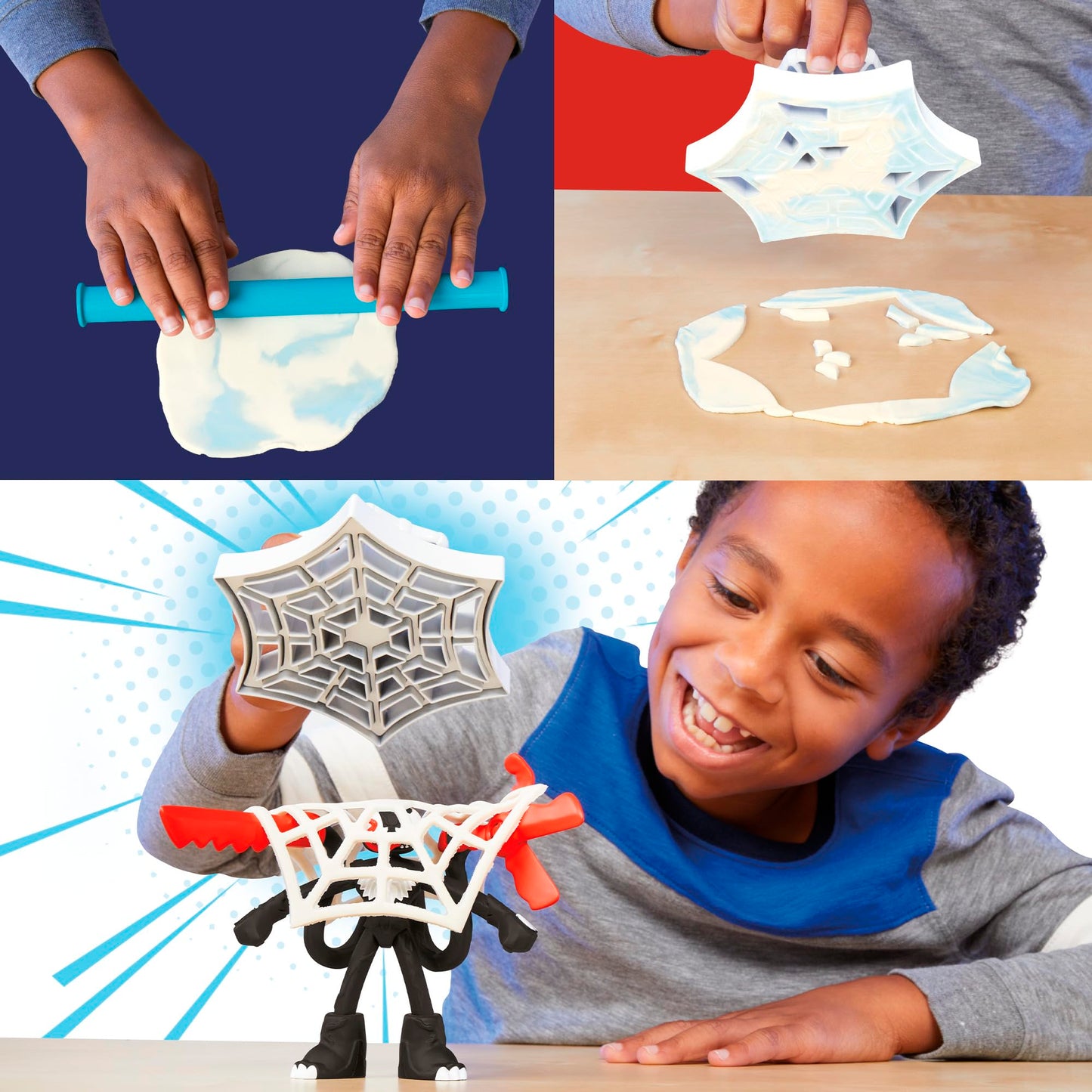 Play-Doh Spider-Man Launch & Slice Battle Playset, Non-Toxic Modelling Compound Set for Boys and Girls, Creative Toys for 4+ Year Old Kids