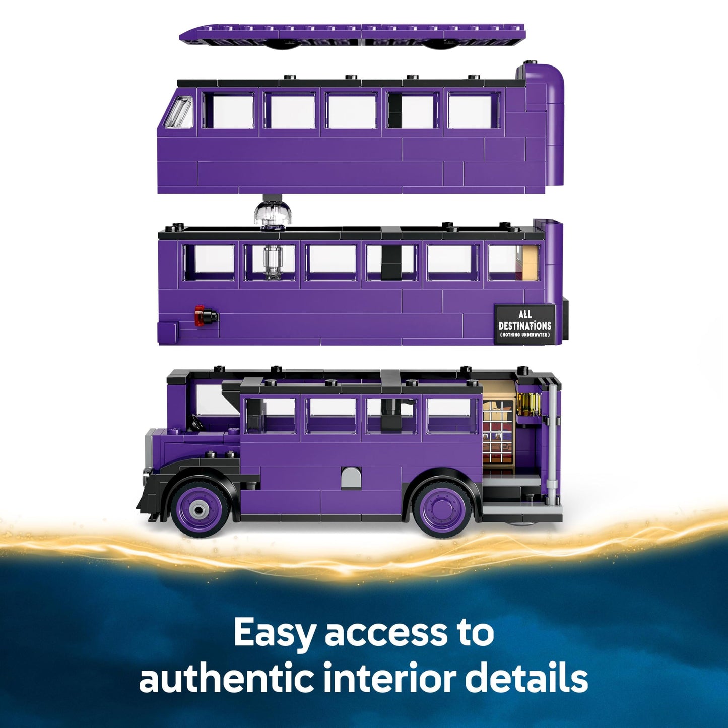 LEGO Harry Potter Knight Bus Adventure - Wizarding World Toy with 5 Collectible Minifigures plus Accessories incl. Wands - Prisoner of Azkaban Gift for 8+ Year Old Girls & Boys - 76446