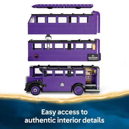 LEGO Harry Potter Knight Bus Adventure - Wizarding World Toy with 5 Collectible Minifigures plus Accessories incl. Wands - Prisoner of Azkaban Gift for 8+ Year Old Girls & Boys - 76446