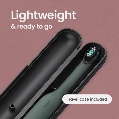 Quip Ultra Next Generation Smart Toothbrush - Timed Electric Toothbrush with Case - Replaceable Brush Head, Soft Bristles, Silicone Handle, 30-Day Battery Life - Travel Toothbrush - Dusk