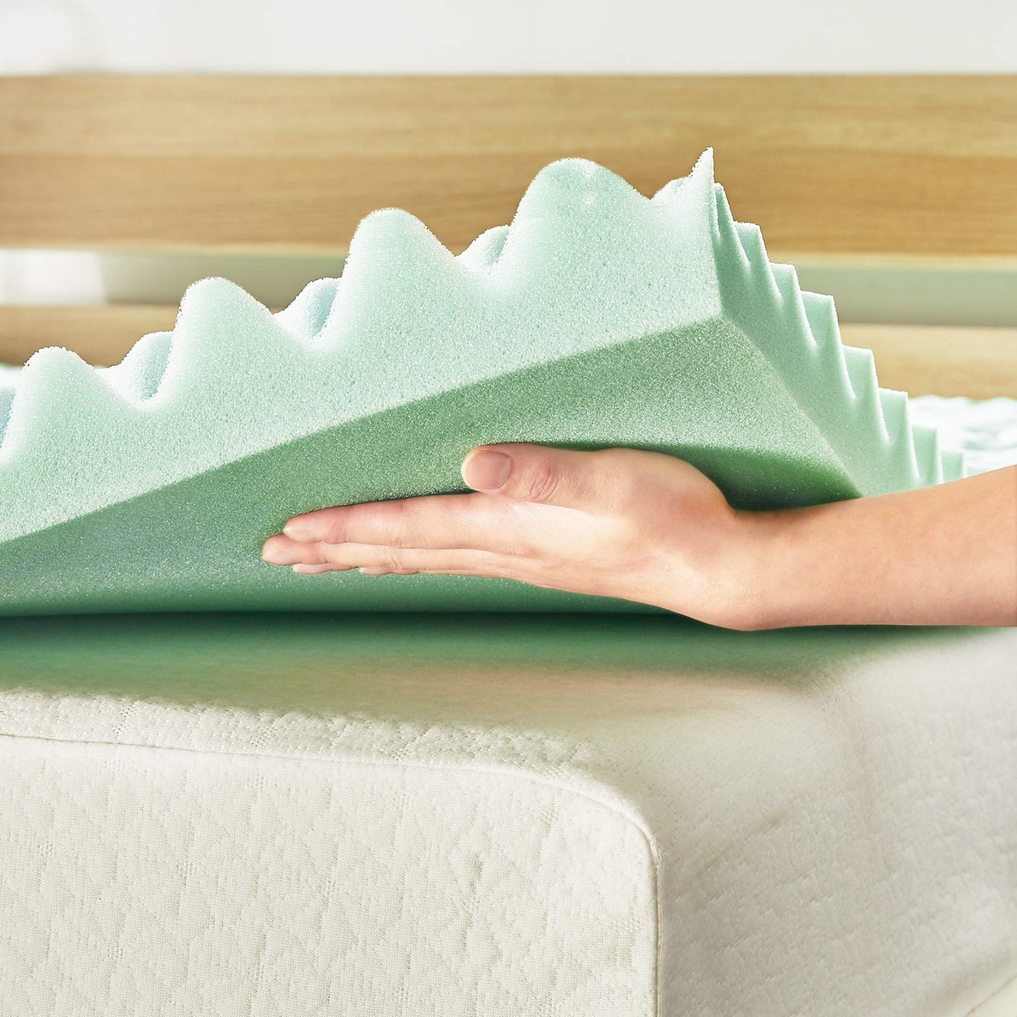 Mellow 1.5 Inch 5-Zone Memory Foam Mattress Topper, Calming Aloe Infusion, Dorm Essentials, Full