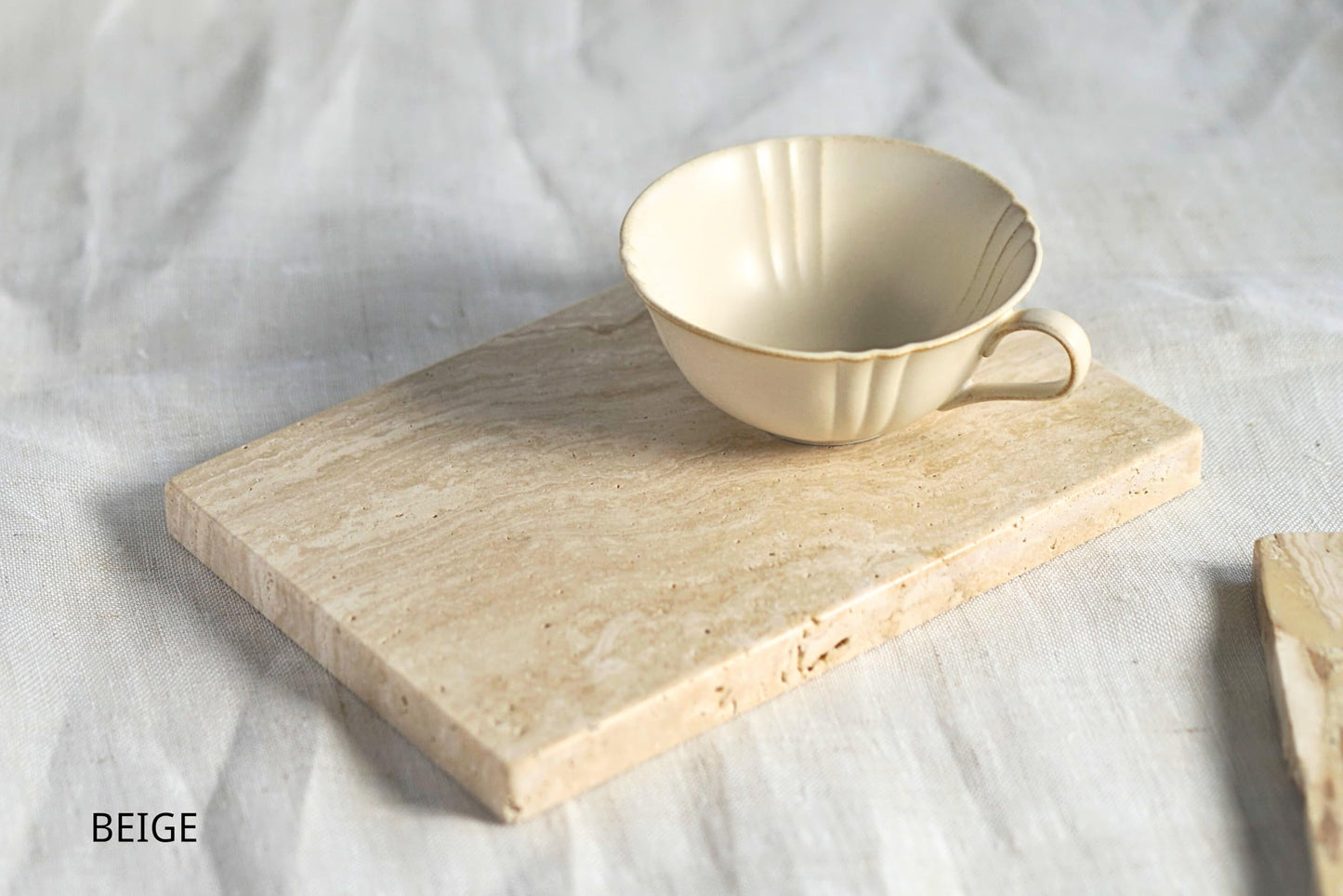 Astavostone Travertine Tray, Cream White Natural Stone Decor Tray for Bathroom Vanity Rectangle Stone Board for Jewelry, Keys, Perfume Coffee Table Organizer