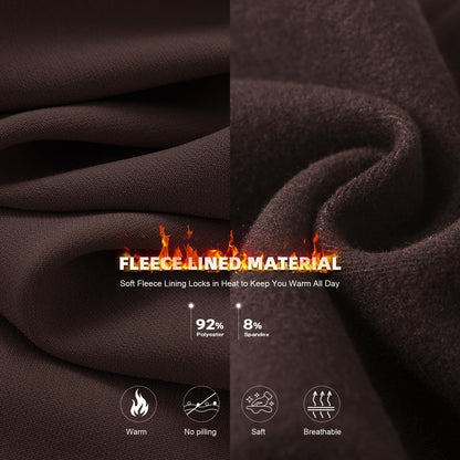 Hi Clasmix Fleece Lined Leggings Women - Seamless Thermal Winter High Waisted Tummy Control Thick Warm Yoga Pants