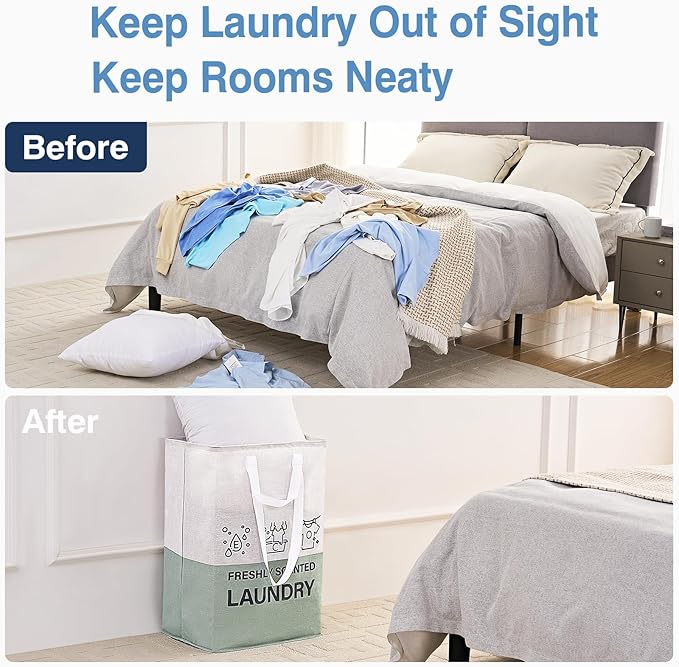 ELONG HOME Laundry Baskets, 92L Freestanding Laundry Basket