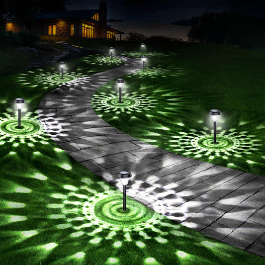 AUVERI 10 Pack Ultra Bright Solar Lights Outdoor Waterproof, from Dusk to Dawn Up to 12H Solar Light for Outside, Auto On/Off Solar Powered Garden Pathway Lights, Landscape Lighting (Cold White)