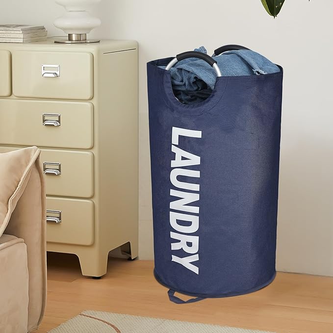 125L X-Large Laundry Basket, Freestanding Tall Clothes Hamper, Collapsible