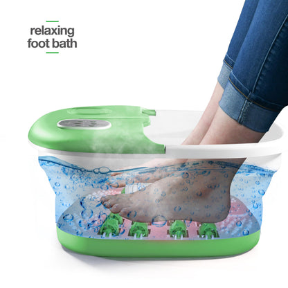 Medical king Foot Spa with Heat and Massage and Jets Includes A Remote Control A Pumice Stone Collapsible Massager with Bubbles and Vibration