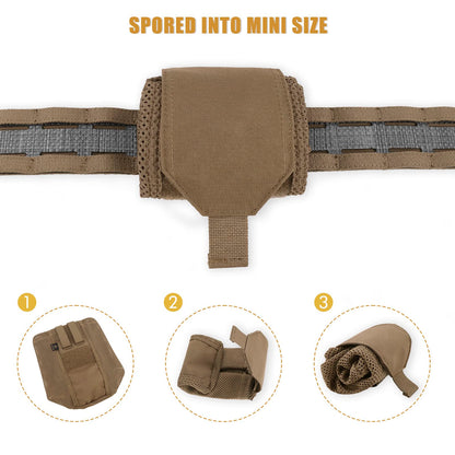 PETAC GEAR Dump Pouch,Molle Drawstring Mag Pouches,Roll Up Foldable Tactical Recovery Tool Pack,EDC Drop Net Storage Bag (Coyote Brown) …