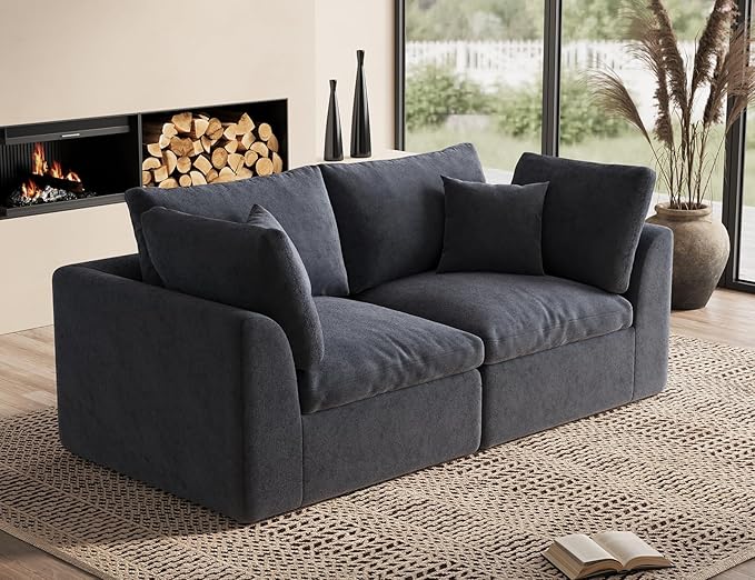 ohllob 78.9" Loveseat Sofa, Cloud Boneless Couches