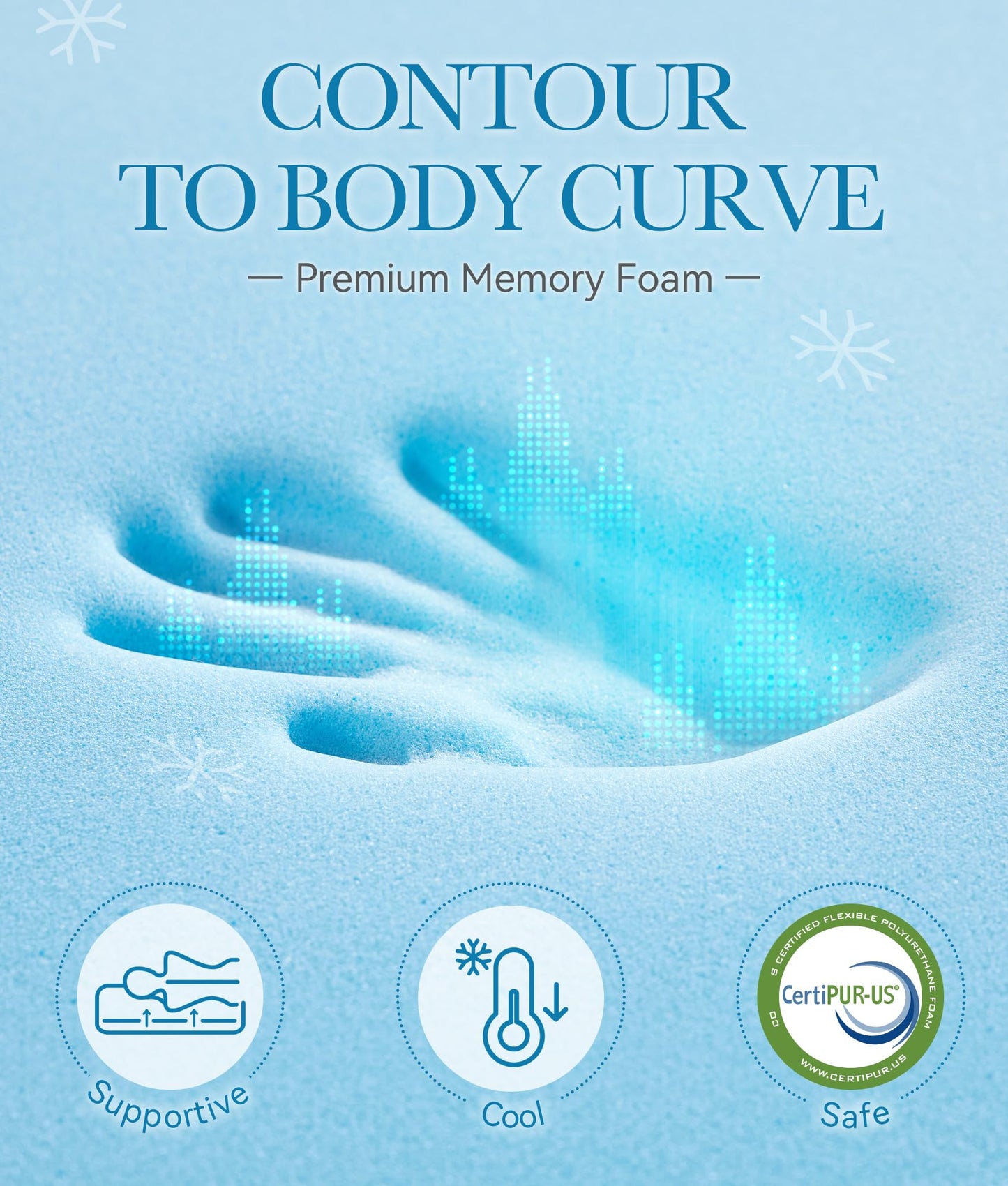 BDEUS Waterproof Dual Layer 4 Inch Memory Foam Mattress Topper King Size, 2 Inch Gel Memory Foam Plus 2 Inch Down Alternative Quilted Pillow Top Mattress Pad Cover for Kids, Pets