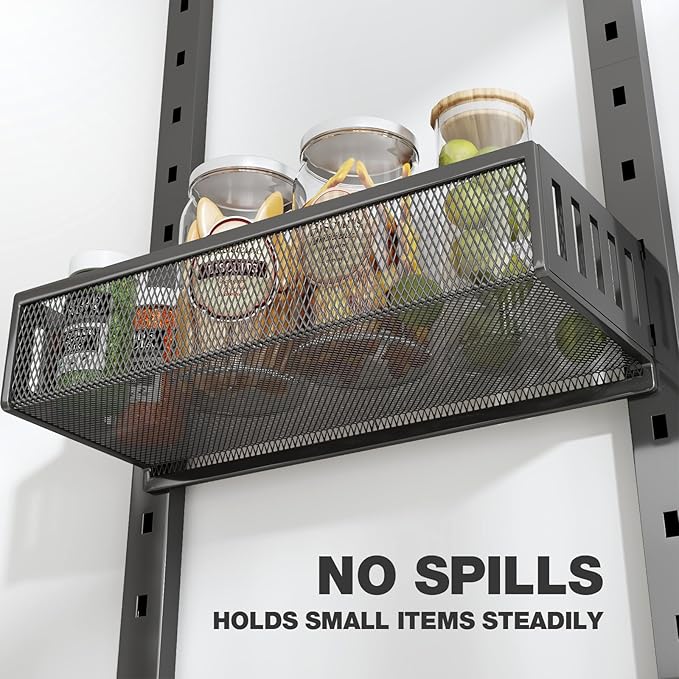 Pantry Door Organizers and Storage, 6-Tier Large Metal Heavy-Duty Frame Over