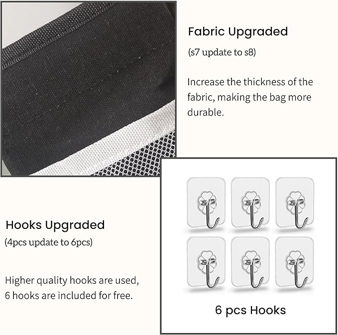 2pcs 3-pockets Large Wall Hanging Organizer Bag, Linen Fabric Door Hanging