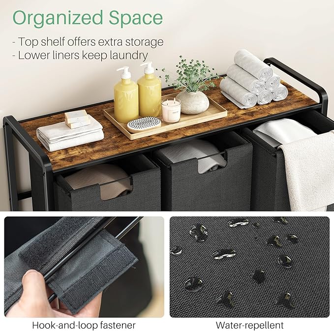 Kitstorack Laundry Hamper with Shelf
