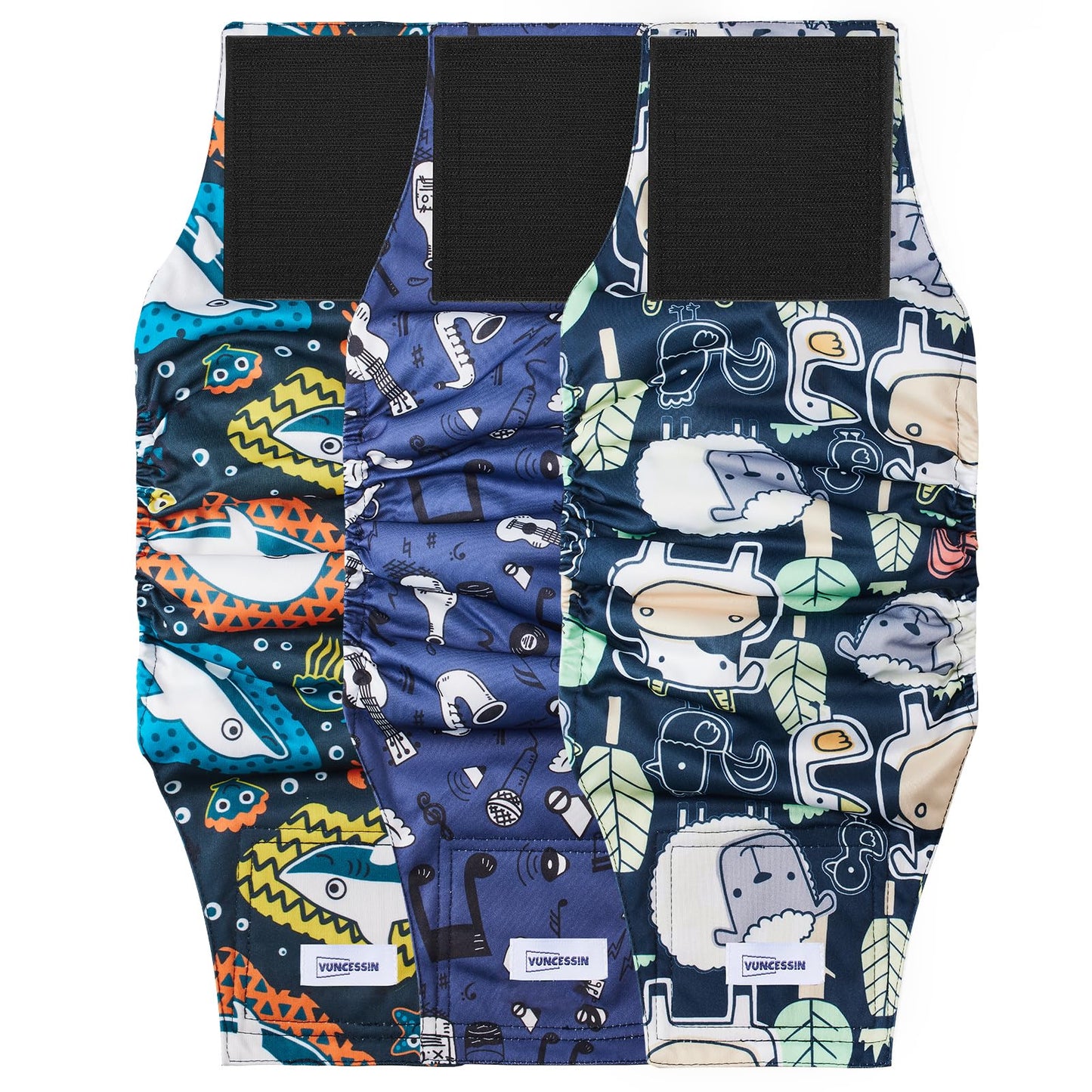 Washable Male Dog Diapers Reusable, Premium Belly Bands for Dogs, Pack of 3, High Absorbing Extra Extra Large Dog Pee Wraps for Puppy in Incontinence or Excitable Urination and Training(XXL)