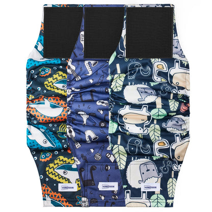 Washable Male Dog Diapers Reusable, Premium Belly Bands for Dogs, Pack of 3, High Absorbing Extra Extra Large Dog Pee Wraps for Puppy in Incontinence or Excitable Urination and Training(XXL)