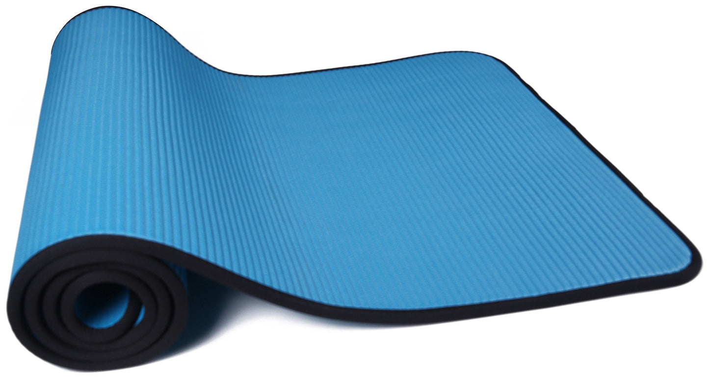 Fitvids All-Purpose 2/5-Inch (10mm) Extra Thick High Density Anti-Slip Exercise Pilates Yoga Mat with Carrying Strap, Multiple Colors