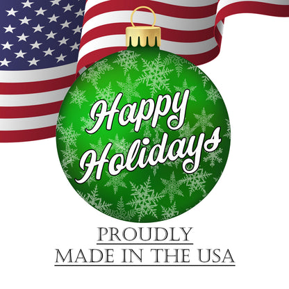Rogue River Tactical Christmas Classic Yard Sign for Home Decor and Lawn Decoration With Stakes Green Ornament - Happy Holidays