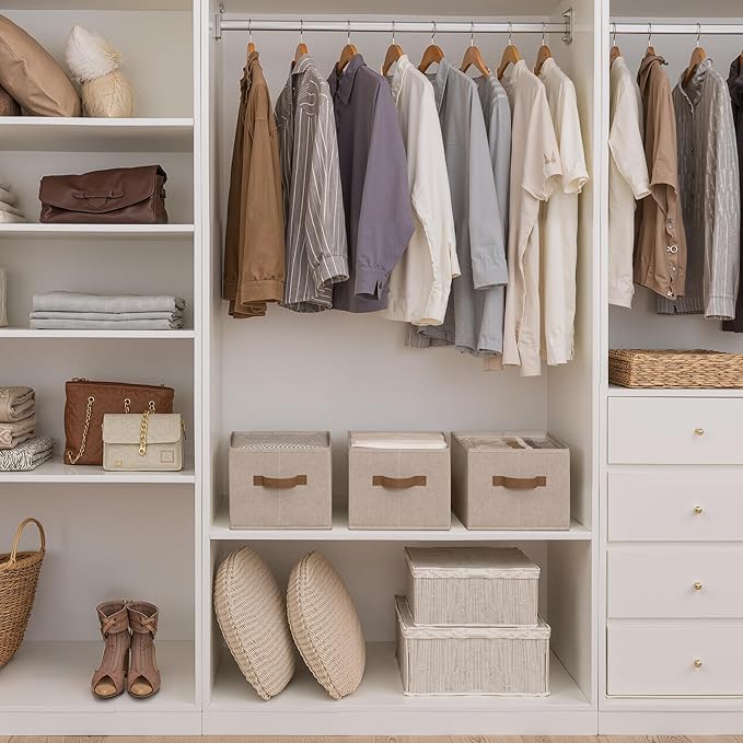 StorageWorks Shelf Baskets for Organization, Linen Closet Organizers and