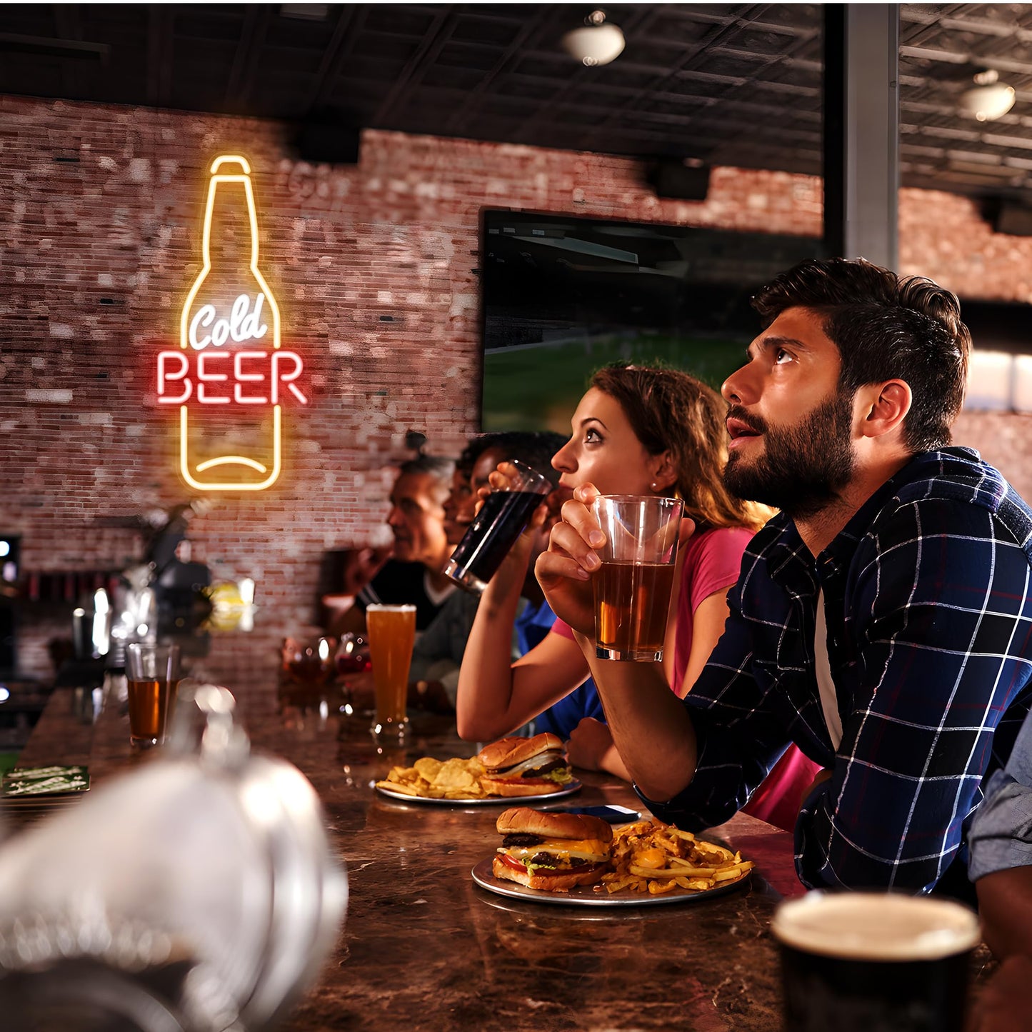 Kavaas Its 5 O'clock Somewhere Neon Sign, Neon Bar Signs for Home Bar Decor, Man Cave Pub Party - Best Gifts for Husband, Father, Birthday, Christmas