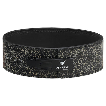 Mytra Fusion Gym Belt whit Buckle Weight Lifting Belt for Gym, Fitness, Workout, women & men Weightlifting Belt (Black, M)