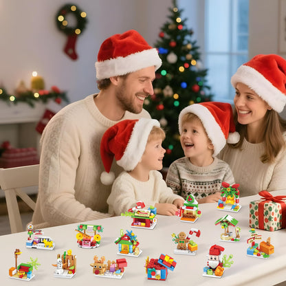Santa’s Workshop Advent Calendar 2025 Building Set for Kids – 24-in-1 Christmas Holiday Countdown Gift with 24 Days of Surprise Figures, Party Favors Building Block for Boys & Girls Ages 6+