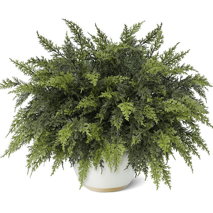 GLIDLION 18" Soft Textured Cedar Branches -12 Pcs, Artificial Christmas Cedar Branch Realistic Fake Pine Picks Faux Greenery Plants Stem for Vase DIY Crafts Garland Wreath Indoor Outdoor Home Decor