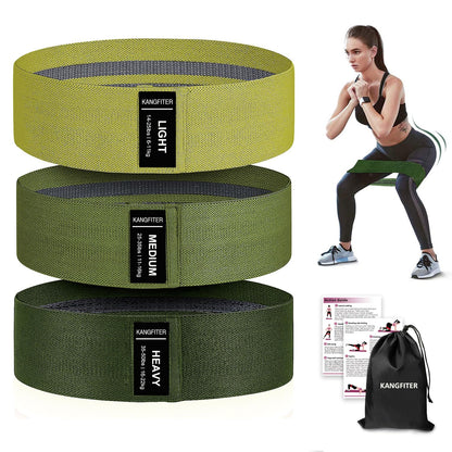 Non-Slip Fabric Resistance Bands for Working Out, Loop Exercise Bands for Booty Leg, Butt, Glute, Stretch Workout Bands for Women & Men, Hip Elastic Bands for Home Gym Fitness, Yoga, Pilates