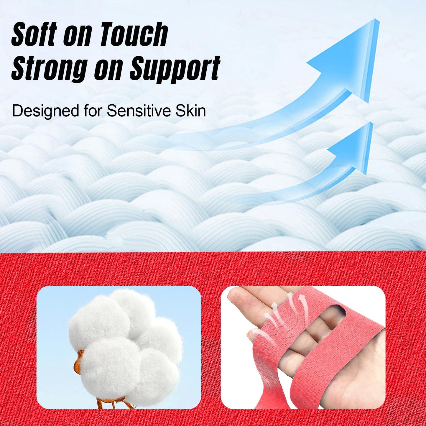 10 PCS Waterproof Kinesiology Tape for Shoulders/Knees,Precut Strips for Knee Pain Relief & Stability Support, Elastic Strong Adhesive Athletic Tape, Latex-Free Hypoallergenic Sports Tape (Red)