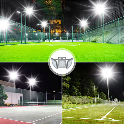 STASUN LED Flood Light Outdoor, 300W 27000lm Outdoor Lighting with 330° Lighting Angle, 5000K, 3 Adjustable Heads, IP66 Waterproof LED Exterior Security Area Lights for Yard, Stadium, Parking Lot