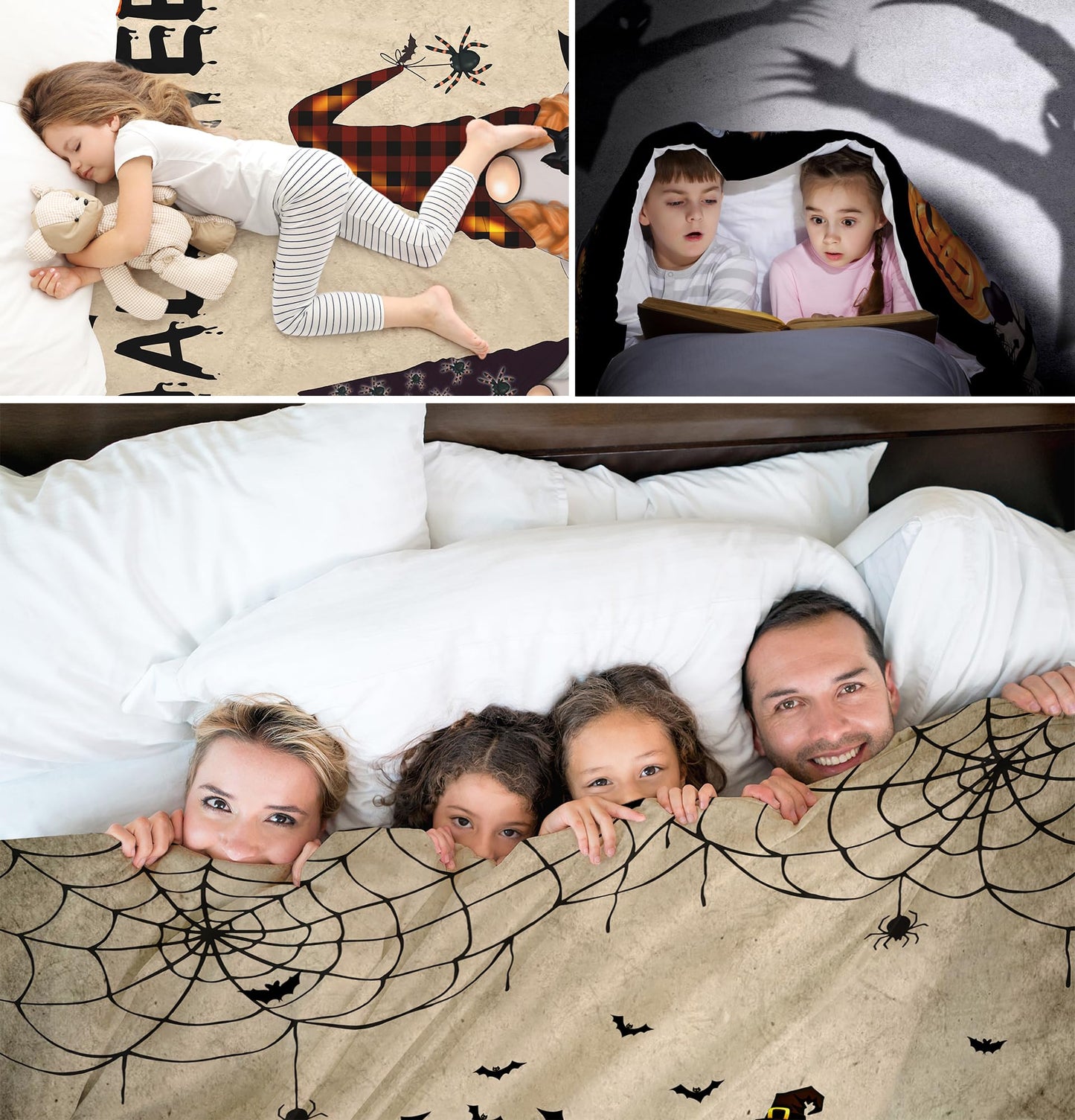 Halloween Gnome Blanket Flannel Fleece Throw Blankets Halloween Bats Black Cat Blanket Lightweight Cozy Warm Fuzzy Plush Soft Blankets for Couch Bed Sofa 40X50 Inches