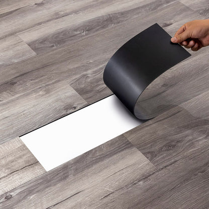 FLOREXP Vinyl Flooring | Self Adhesive Flooring Plank with Wood Effect | Peel and Stick Floor Tiles | Self Adhesive Flooring | 2.0mm 36pcs Waterproof for Bedroom Office Floor Plank(5.02m²,Grey)