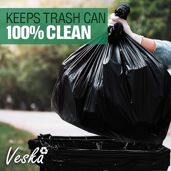 Veska 55 Gallon Trash Bags, 55-60 Gallon Trash Bags Heavy Duty