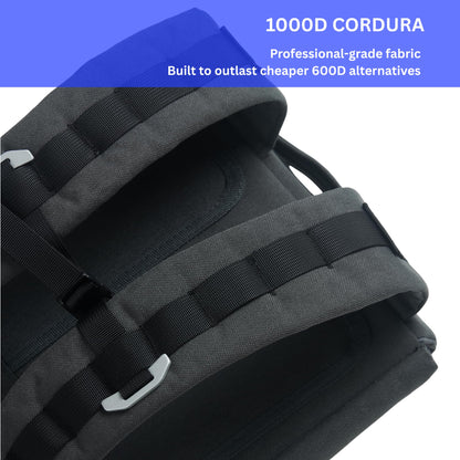 Ruc Fit Ruc Pack Weighted Rucking Backpack for Walking, Strength & Endurance Training | Holds 3 Standard Weight Plates (25 lbs) | 1000D CORDURA | Sternum Strap & Hip Belt Included