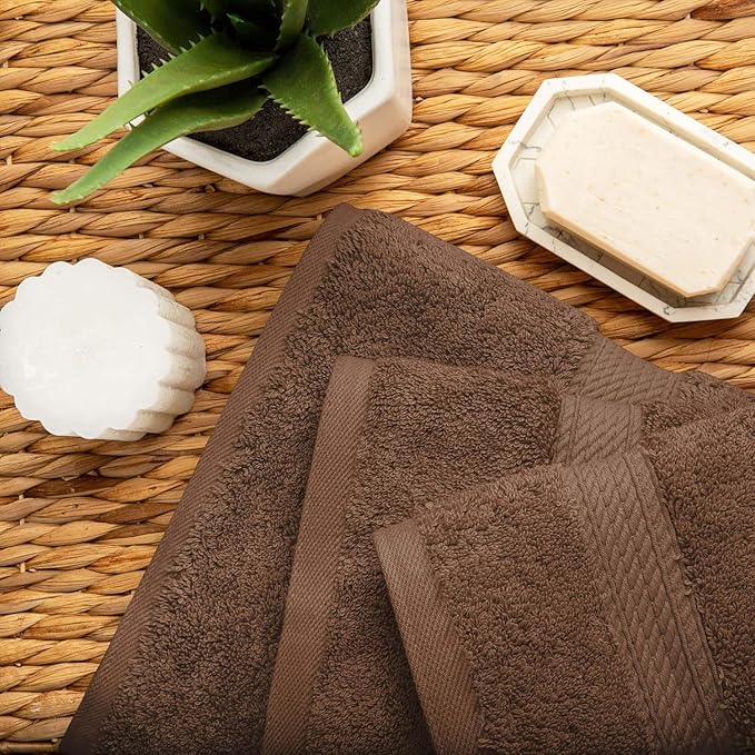 Superior Solid Egyptian Cotton Towel Set, Hand Towel 20” x 30”, Bath Towel 30”