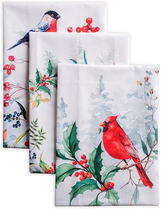 Maison d' Hermine Kitchen Towels Set of 3 100% Cotton 20" x 27.5" Reusable