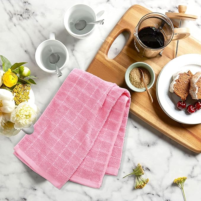 Mordimy 100% Cotton Terry Cloth Kitchen Towels, Super Soft and Absorbent Dish
