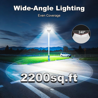 Jadisi 2025 New Solar Street Light, Solar Street Lights Outdoor Waterproof Dusk to Dawn 7000K LED Security Flood Light with Motion Sensor and Remote Control for Pathway, Entryway & Yard