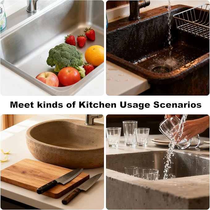 Sink Drain Strainer, Stainless Steel 3-in-1 Pop-up Sink Stopper