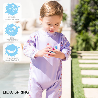 Splash About Warm in One Baby Wetsuit, Lilac Spring, 6-12 Months