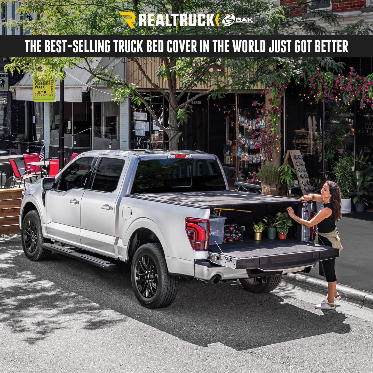 RealTruck BAK BAKFlip MX4 Hard Folding Truck Bed Tonneau Cover | 448130 | Fits 2019-2026 Chevy/GMC Silverado/Sierra, w/MultiPro/Flex Tailgate (Will not fit Carbon Pro Bed) 5' 10" Bed (69.9")