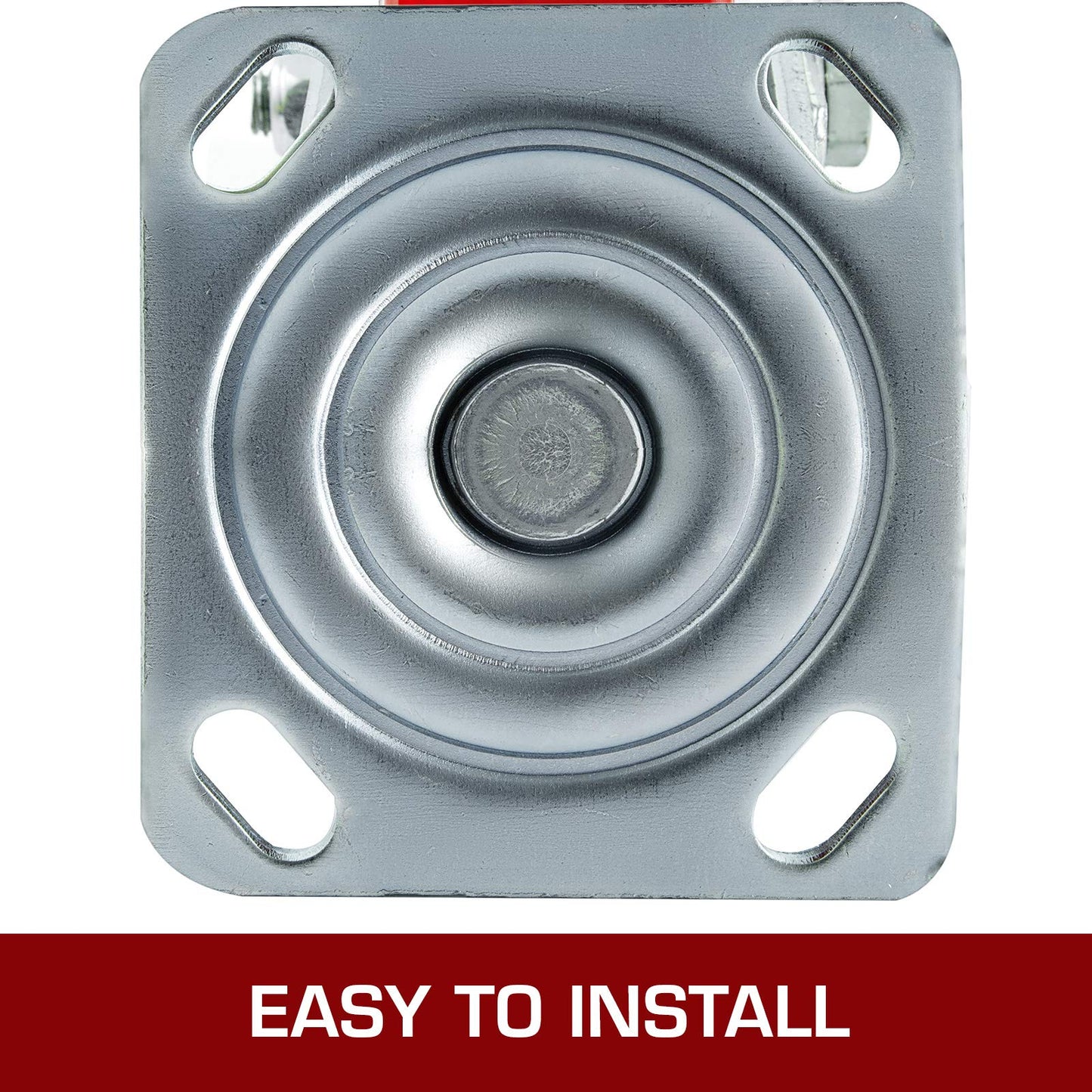 VEVOR Caster Wheels Set of 4, 6" Heavy Duty Casters (2 Rigid and 2 Swivel Casters with Side Brake) Polyurethane Iron Core Plate 4000LBS Capacity