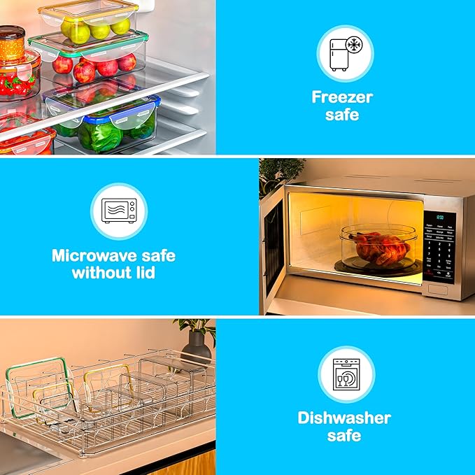 70 Pcs Large Food Storage Containers