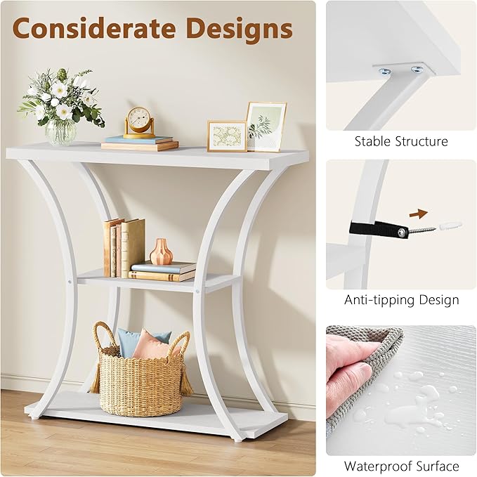 Hoctieon 3 Tier Console Table