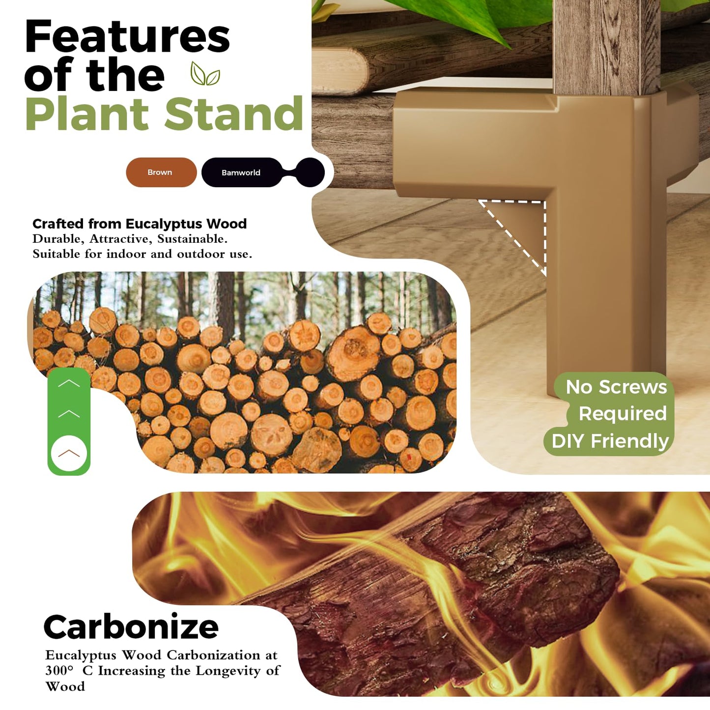 Bamworld Widened Plant Stand Indoor Outdoor 12 Tier Tall Large Wood Plant Shelf Multi Tier Flower Stands Garden Shelves Wooden Plant Display Holder Rack for Living Room Corner