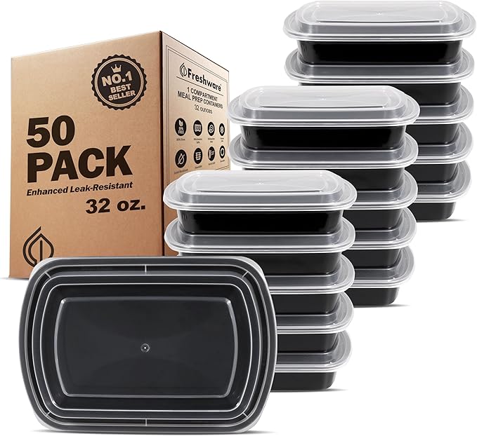 Freshware Meal Prep Containers 1 Compartment