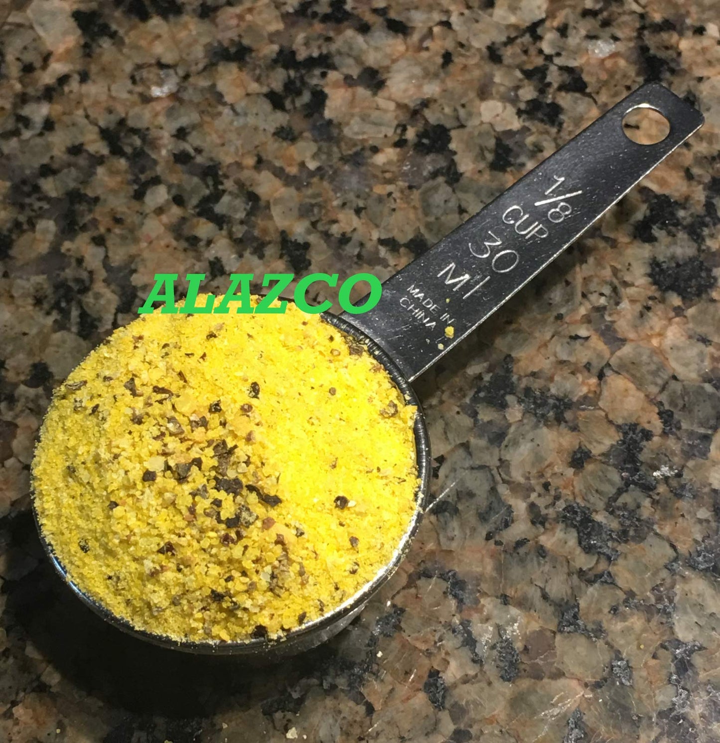 6pc STAINLESS STEEL ALAZCO COFFEE MEASURING SCOOP 1/8 CUP - Kitchen Baking Cooking Measuring Scoop Spice Herbs Salt Sugar Flour Cocoa Protein Powder Keto Cream Scoop