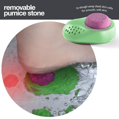 Medical king Foot Spa with Heat and Massage and Jets Includes A Remote Control A Pumice Stone Collapsible Massager with Bubbles and Vibration